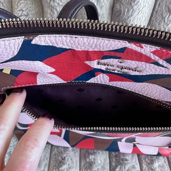 Kate Spade Red and Pink Leaf Crossbody Bag - Picture 3 of 9